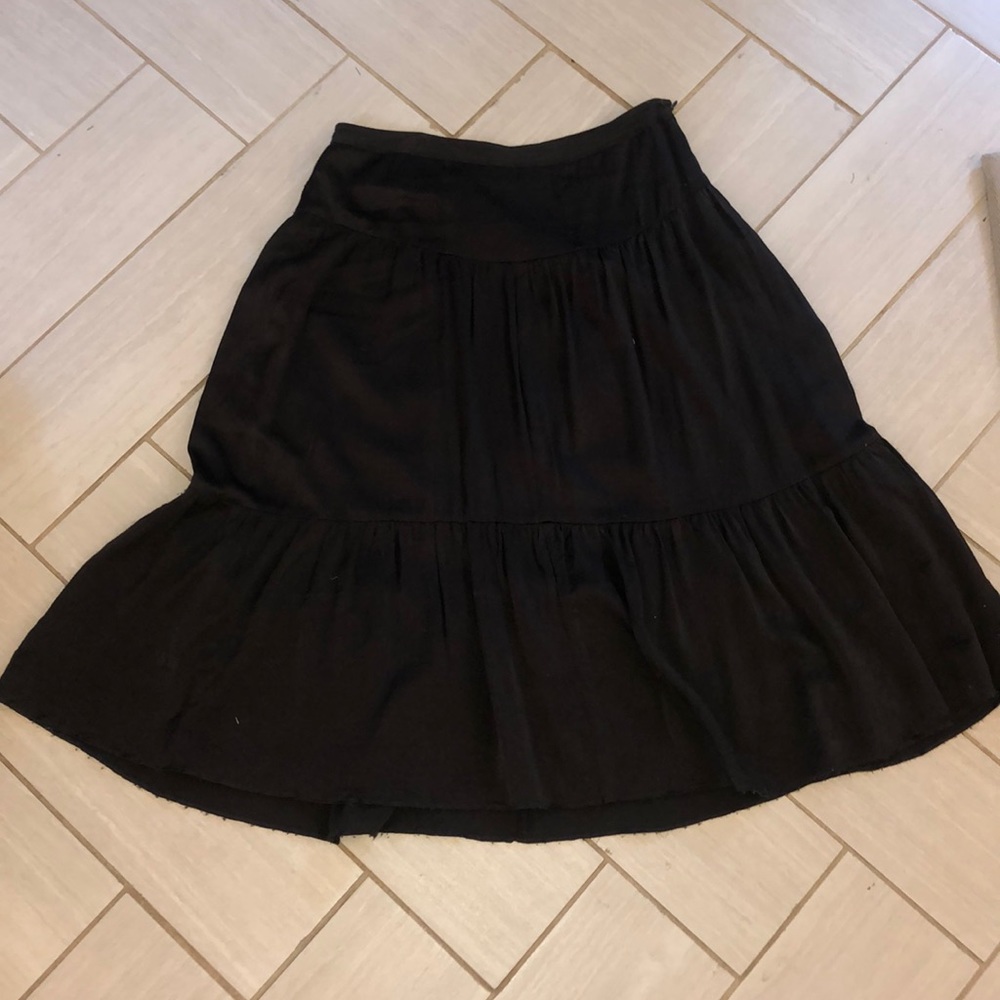 Black mid length skirt